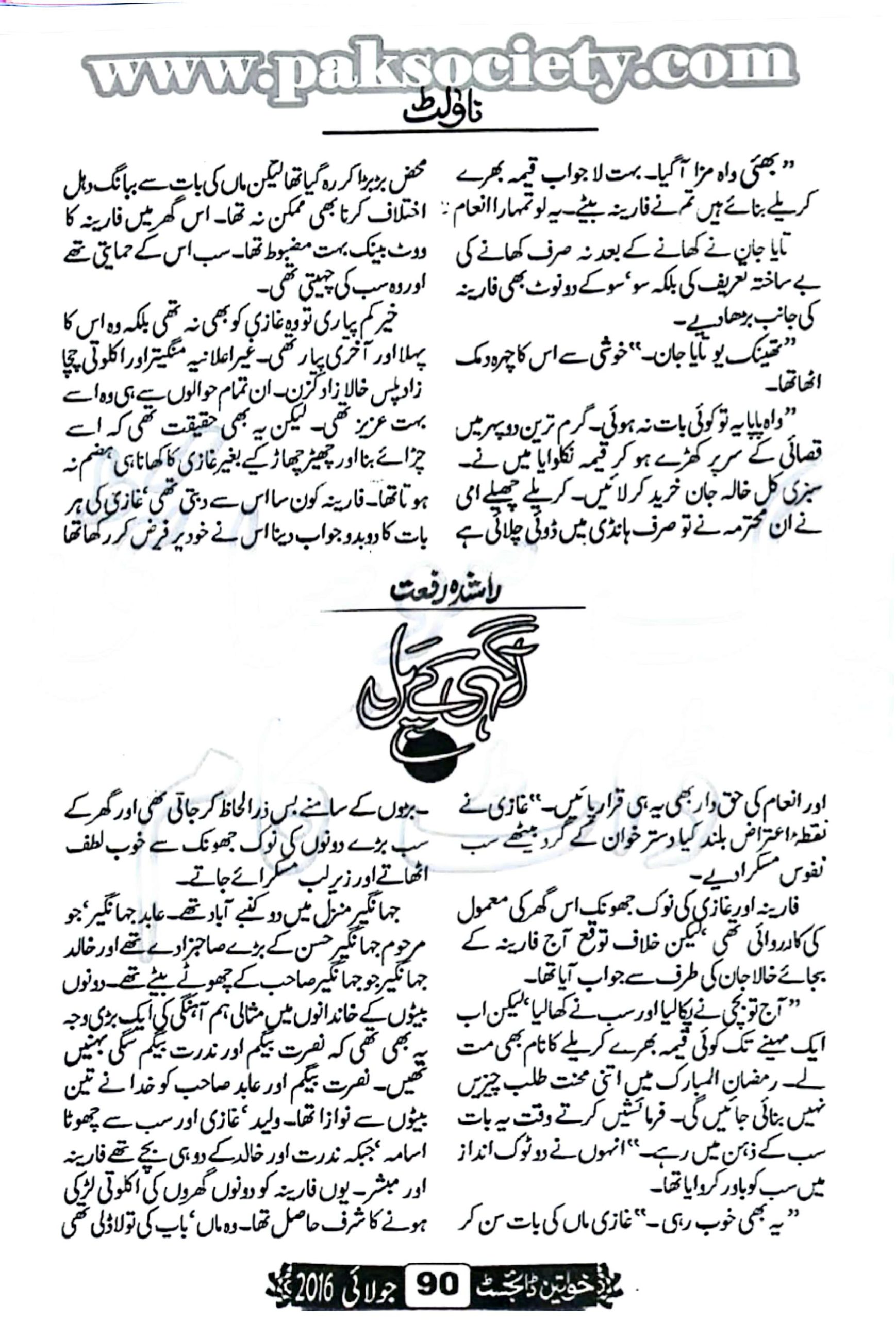 Aagehi ke pal by Rashida Riffat