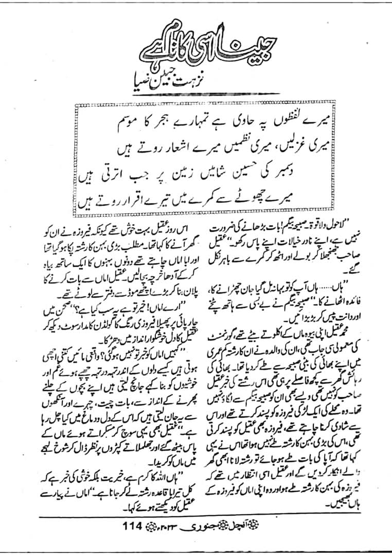 Jeena esi ka naam hai by Nuzhat Jabeen Zia
