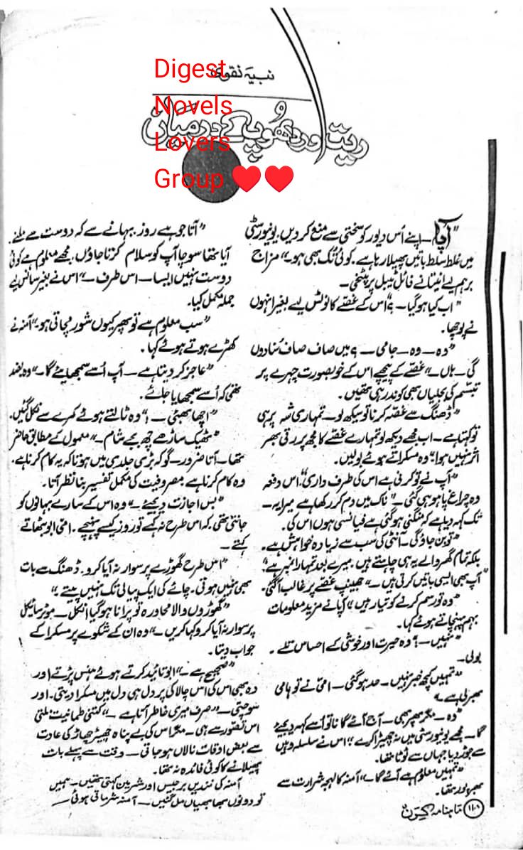 Rait aur dhoop k darmiyan by Nabiha Naqvi