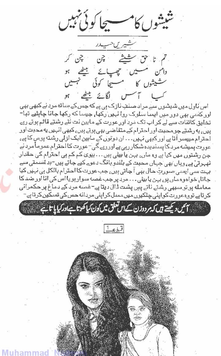 Sheeshon ka masiha koi nahi complete by Shireen Haidar