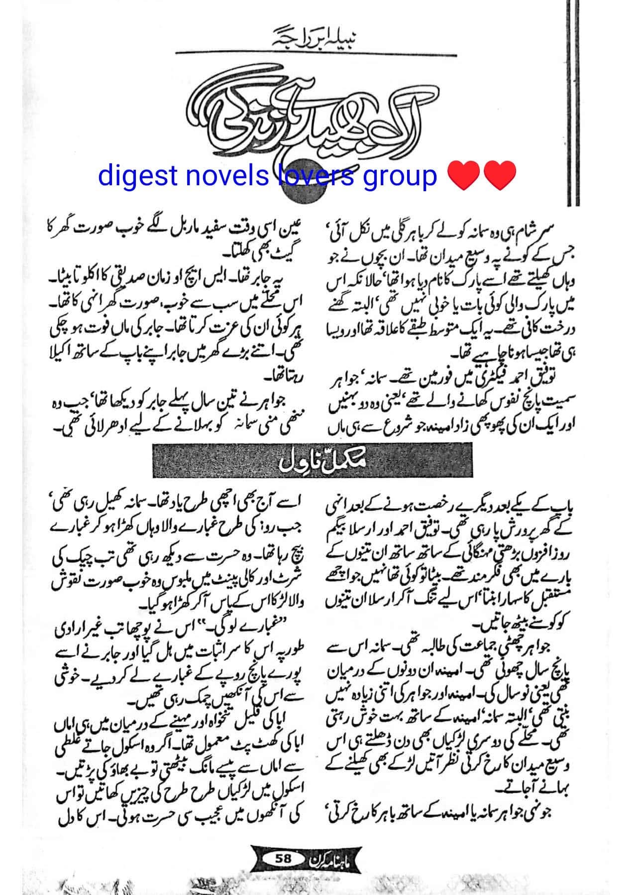 Ek bhaid hai Zindagi by Nabila Abar Raja