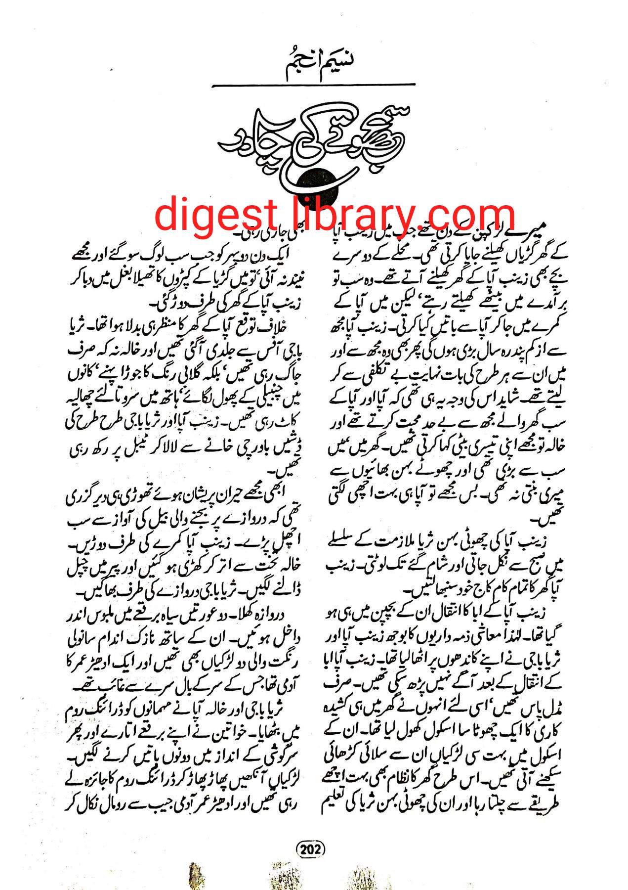 Samjhote ki chadar by Naseem Anjum
